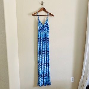 Blue Tye Dye Maxi Dress